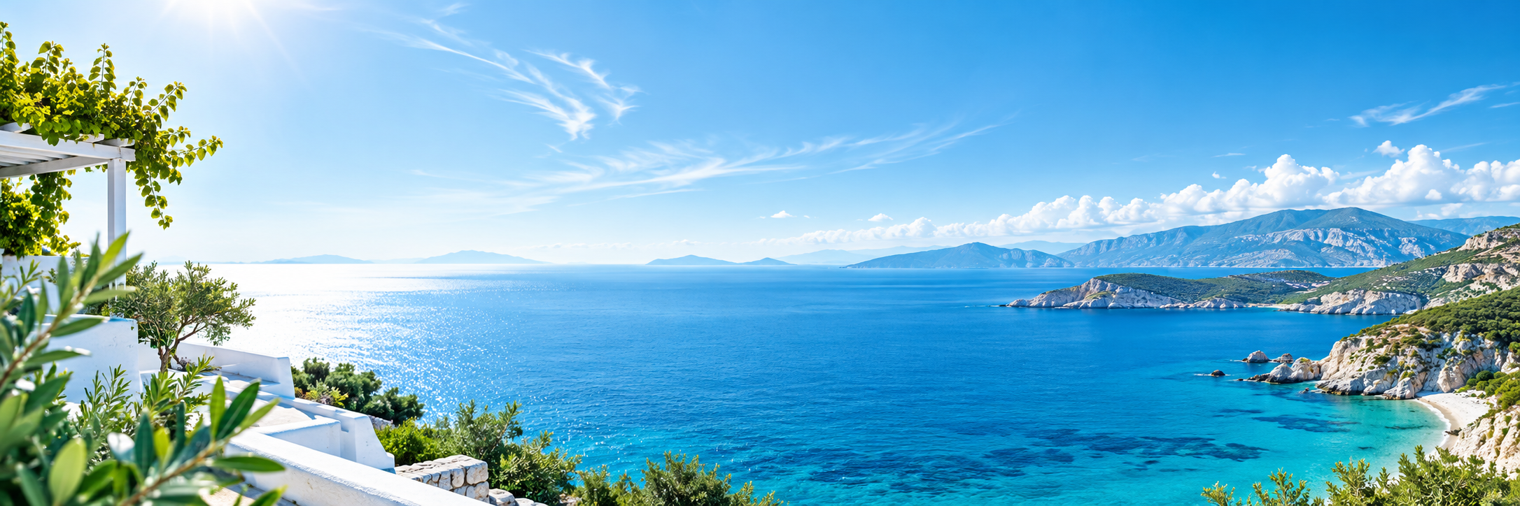 Πανοραμική θέα ακτογραμμής και θάλασσας